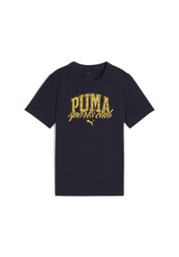 Puma - Młodzieżowa koszulka PUMA Class z grafiką PUMA New Navy Blue. Kolor: niebieski. Materiał: guma. Wzór: nadruk