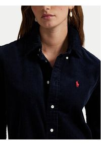 Polo Ralph Lauren Koszula 211971526003 Granatowy Slim Fit. Typ kołnierza: polo. Kolor: niebieski. Materiał: bawełna, sztruks #5