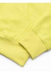 Ombre Clothing - Bluza męska w mocnych kolorach - limonkowa V1 B1351 - XXL. Typ kołnierza: kaptur. Materiał: poliester, bawełna. Wzór: nadruk