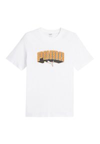 Puma - Męska Koszulka Z Grafiką Hip Hop. Kolor: biały