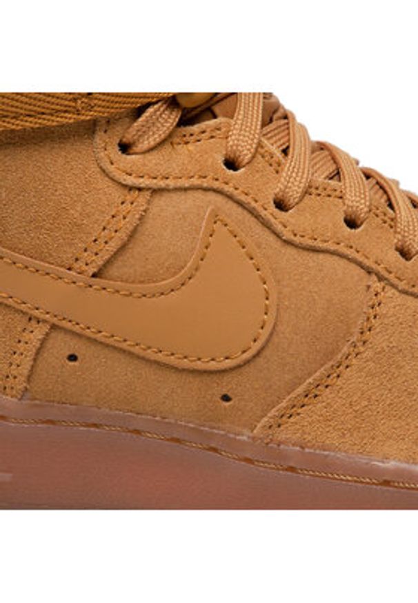 Nike Sneakersy Air Force 1 High Lv 8 3 (GS) CK0262 700 Żółty. Kolor: żółty. Materiał: skóra, zamsz. Model: Nike Air Force