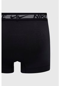 Nike bokserki (3-pack) męskie kolor szary. Kolor: szary. Materiał: poliester, włókno, skóra, tkanina