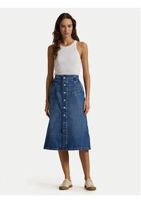 Polo Ralph Lauren Spódnica jeansowa 211959036001 Niebieski Regular Fit. Kolor: niebieski. Materiał: bawełna #5