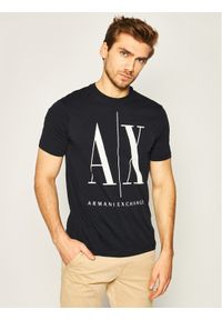 Armani Exchange T-Shirt 8NZTPA ZJH4Z 1510 Granatowy Regular Fit. Kolor: niebieski. Materiał: bawełna