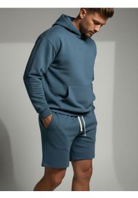 Sinsay - Szorty z wiązaniem - niebieski. Kolor: niebieski #1