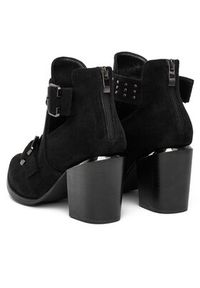 DeeZee Botki 7612-7 Czarny. Kolor: czarny. Materiał: materiał #7