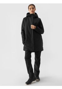 4f - 4F Parka przejściowa membrana 8000 damska - czarna XS. Okazja: na co dzień. Kolor: czarny. Materiał: tkanina, dzianina, materiał, syntetyk, poliester. Długość: do kolan. Sezon: zima. Styl: sportowy, casual