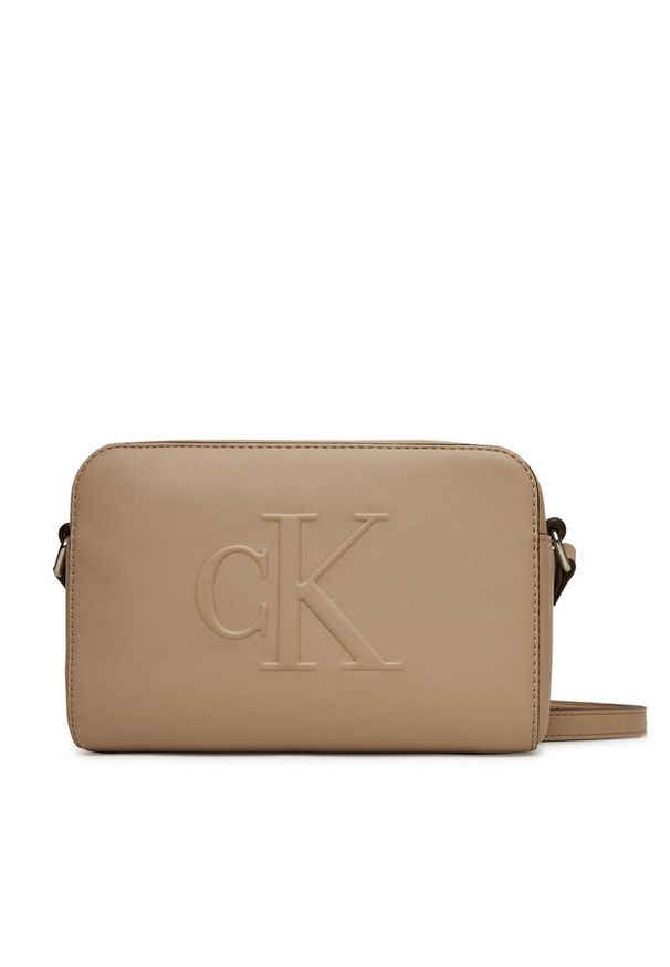 Torebka Calvin Klein Jeans. Kolor: beżowy