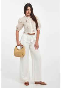 Twinset Milano - Koszula damska z haftem czereśni TWINSET. Wzór: haft #4