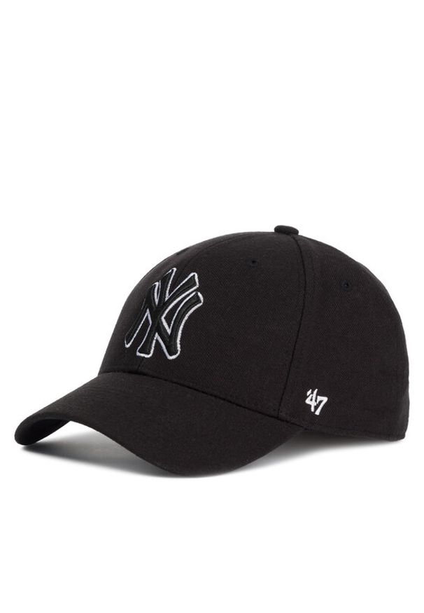 47 Brand Czapka z daszkiem New York Yankees B-MVPSP17WBP-BKC Czarny. Kolor: czarny. Materiał: materiał