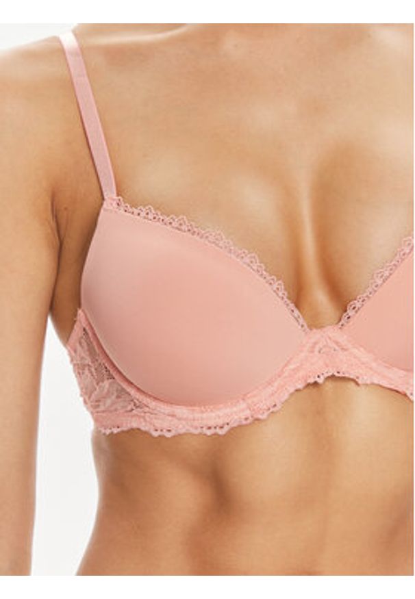 Calvin Klein Underwear Biustonosz push-up 000QF6394E Koralowy. Kolor: pomarańczowy. Materiał: syntetyk. Rodzaj stanika: push-up