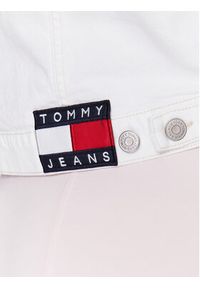 Tommy Jeans Kurtka jeansowa Izzie DW0DW15615 Biały Regular Fit. Kolor: biały. Materiał: bawełna