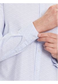 Calvin Klein Koszula Logo Print K10K111642 Niebieski Slim Fit. Kolor: niebieski. Materiał: bawełna. Wzór: nadruk #3