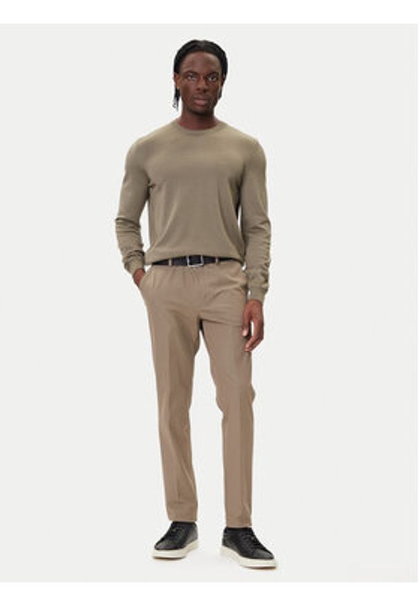 BOSS Sweter Botto-L 50476364 Brązowy Regular Fit. Kolor: brązowy. Materiał: wełna