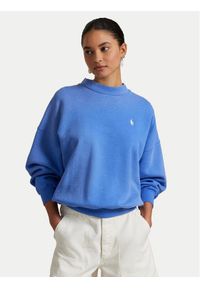 Polo Ralph Lauren Bluza 211965111002 Niebieski Oversize. Typ kołnierza: polo. Kolor: niebieski. Materiał: bawełna