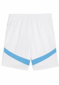 Puma - Młodzieżowe szorty Olympique Marsylia 24/25 PUMA White Bleu Azur Blue. Kolor: biały, wielokolorowy, niebieski. Sport: piłka nożna