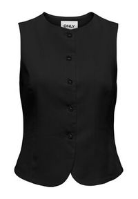 only - ONLY Kamizelka garniturowa Goa 15363724 Czarny Regular Fit. Kolor: czarny. Materiał: len #2
