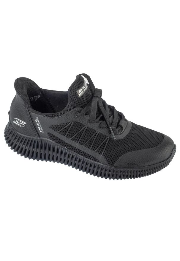 skechers - Buty sportowe Sneakersy damskie, Skechers Slip-Ins: Bobs Geo Lite - Divine Pace. Kolor: czarny. Sport: turystyka piesza