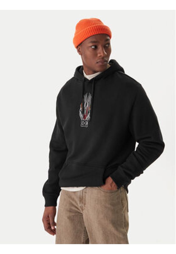 DC Shoes Bluza Burnt Out EDYSF03253 Czarny Regular Fit. Kolor: czarny. Materiał: bawełna