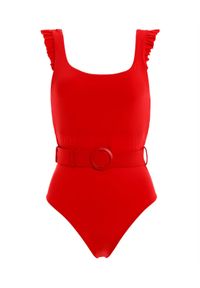 AGUA BENDITA - Czerwony jednoczęsciowy strój kąpielowy Nicolette Voila. Kolor: czerwony. Wzór: aplikacja #6