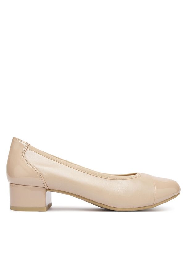 Czółenka Caprice. Kolor: beżowy