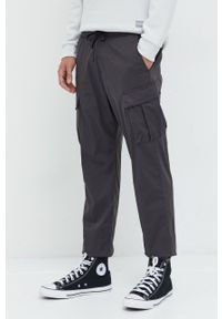 Abercrombie & Fitch spodnie męskie kolor szary. Kolor: szary. Materiał: tkanina. Wzór: gładki #1