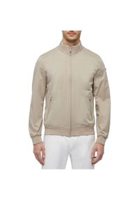 Geox - Kurtka GEOX M EOLO BOMBER Biały. Kolor: biały. Materiał: tkanina