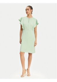BOSS Sukienka letnia Deliniara 50537402 Zielony Regular Fit. Kolor: zielony. Materiał: len. Sezon: lato
