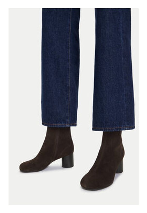 Gino Rossi Botki EO-HALA-VI887-03-8S Brązowy. Kolor: brązowy. Materiał: zamsz, skóra