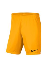 Nike - Męskie Spodenki Dry Park III. Kolor: żółty. Sport: turystyka piesza