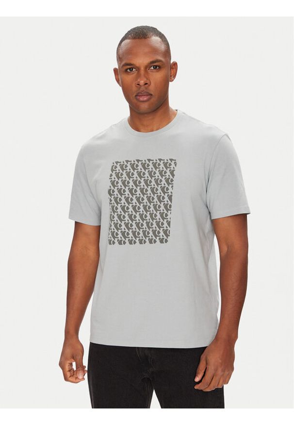 Calvin Klein Jeans T-Shirt Macro Aop LV04RC841G Szary Regular Fit. Kolor: szary. Materiał: bawełna