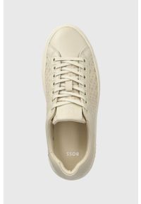 BOSS sneakersy Ashlee kolor beżowy 50498593. Zapięcie: sznurówki. Kolor: beżowy. Materiał: guma. Obcas: na platformie #4