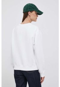 TOMMY HILFIGER - Tommy Hilfiger bluza damska kolor biały. Kolor: biały. Materiał: bawełna. Wzór: nadruk. Styl: klasyczny #5