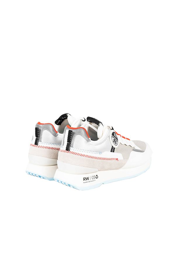 North Sails Sneakersy Winch | RW-03 GLASS-034 | Winch | Kobieta | Biały. Kolor: biały. Materiał: skóra ekologiczna, materiał. Wzór: kolorowy, aplikacja