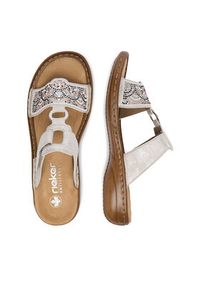 Rieker Klapki CEO-608K2-40 Srebrny. Kolor: srebrny. Materiał: skóra #3
