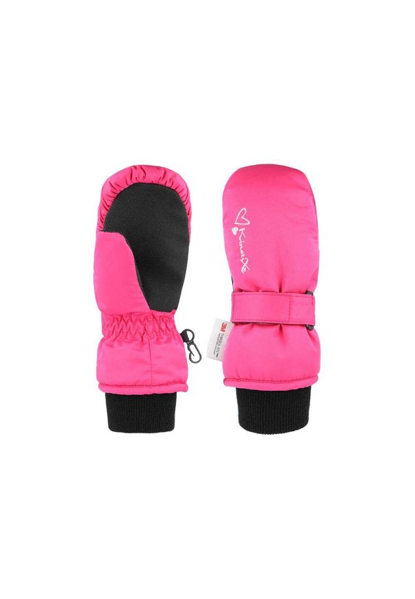 Rękawiczki zimowe dziecięce unisex KINETIXX Candy pink hearts JR. Kolor: różowy. Sezon: zima