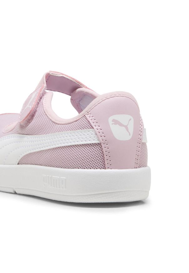 Puma - Dziecięce sneakersy Courtflex v3 Lina V PUMA Rose Mauve White Pink. Okazja: na uczelnię, na co dzień. Kolor: różowy, biały, wielokolorowy. Sport: joga i pilates