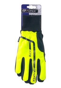 FORCE - Rękawiczki rowerowe zimowe dla dorosłych Force X72. Kolor: czarny, wielokolorowy, żółty. Sezon: zima. Sport: kolarstwo