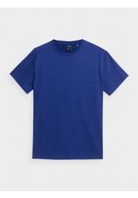 outhorn - T-shirt gładki męski. Materiał: materiał, bawełna, jersey. Wzór: gładki #1