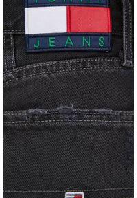 Tommy Jeans Jeansy CE771 damskie high waist. Stan: podwyższony. Kolor: czarny