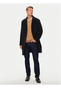 TOMMY HILFIGER - Tommy Hilfiger Płaszcz wełniany MW0MW36611 Czarny Regular Fit. Kolor: czarny. Materiał: wełna #2