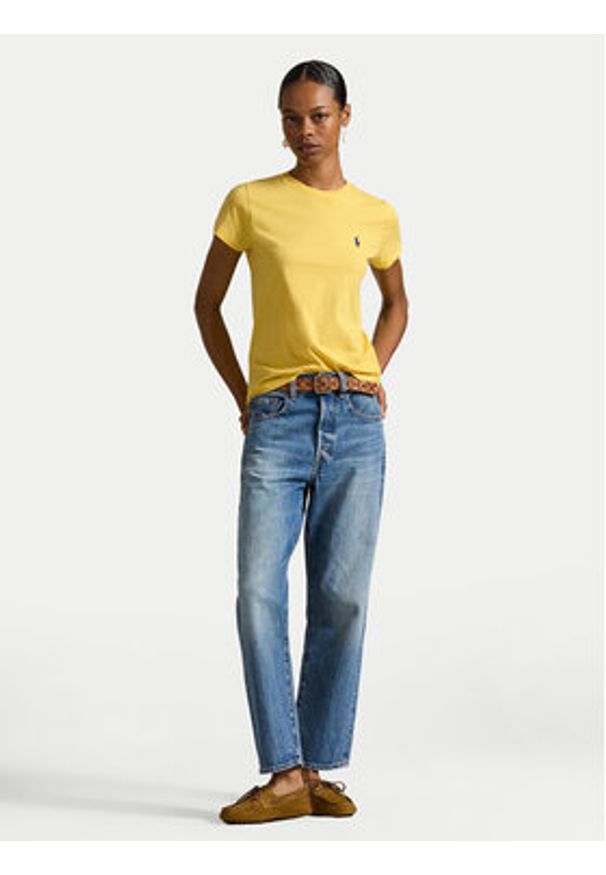 Polo Ralph Lauren T-Shirt 211B14605017 Żółty Classic Fit. Typ kołnierza: polo. Kolor: żółty. Materiał: bawełna