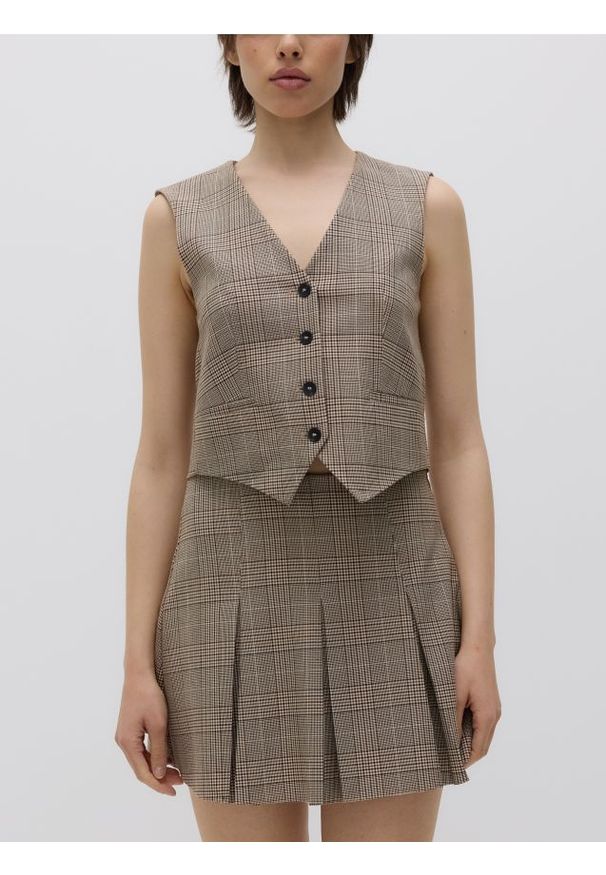 Reserved - Garniturowa kamizelka z wiskozą - wielobarwny. Materiał: wiskoza