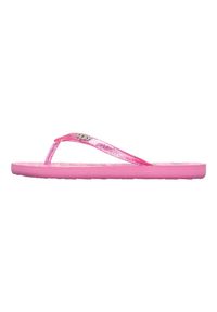 Roxy - Klapki dla Dziewczynki VIVA SPARKLE. Kolor: czerwony. Materiał: guma, syntetyk. Wzór: paski