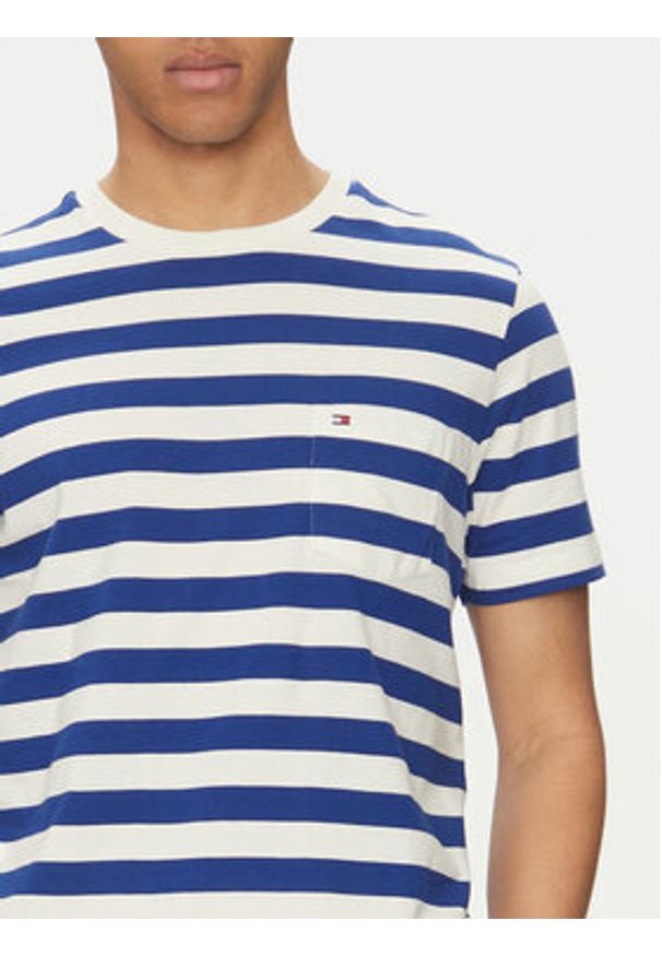TOMMY HILFIGER - Tommy Hilfiger T-Shirt Essential MW0MW37283 Niebieski Regular Fit. Kolor: niebieski. Materiał: bawełna