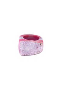 Brazi Druse Jewelry - Pierścionek Agat Druza Róż rozmiar 15. Kolor: różowy. Kamień szlachetny: agat #2