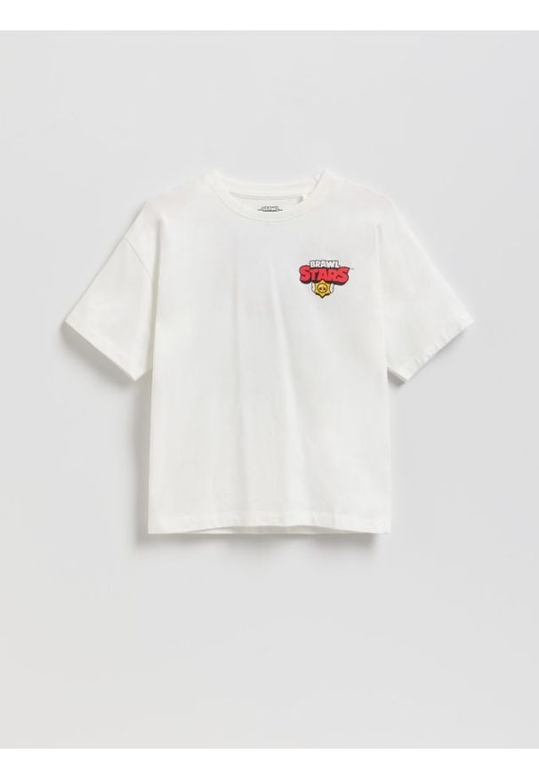 Reserved - T-shirt Brawl Stars - złamana biel. Materiał: bawełna, dzianina