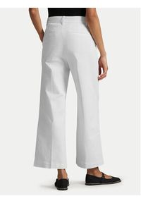 Polo Ralph Lauren Spodnie materiałowe 211873988002 Écru Wide Leg. Kolor: kremowy. Materiał: bawełna #5