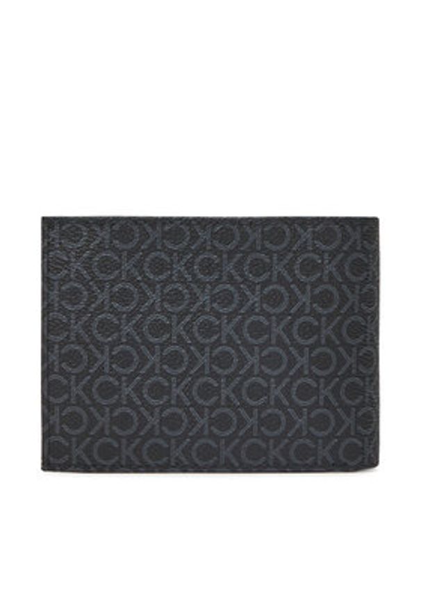 Calvin Klein Portfel męski Classic Mono Trifold 10Cc W/Coin K50K512855 Czarny. Kolor: czarny. Materiał: skóra