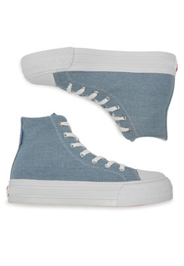 Roxy Trampki V12-907 Niebieski. Kolor: niebieski. Materiał: materiał